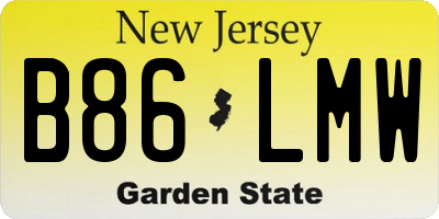 NJ license plate B86LMW
