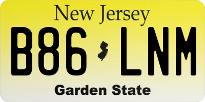 NJ license plate B86LNM