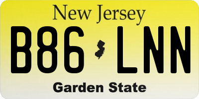NJ license plate B86LNN