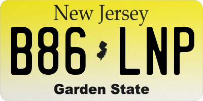 NJ license plate B86LNP