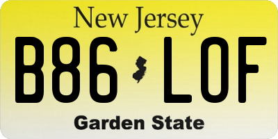 NJ license plate B86LOF
