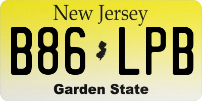 NJ license plate B86LPB