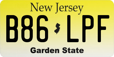 NJ license plate B86LPF