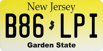 NJ license plate B86LPI