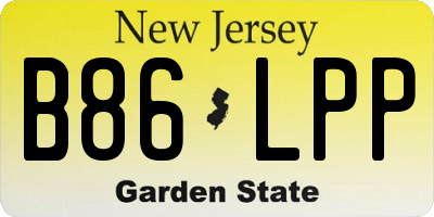NJ license plate B86LPP