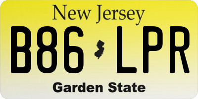 NJ license plate B86LPR
