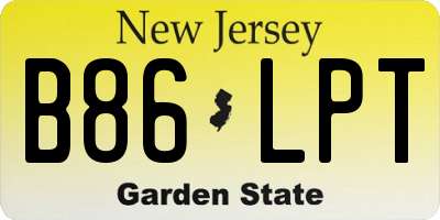 NJ license plate B86LPT