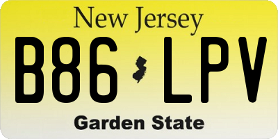 NJ license plate B86LPV