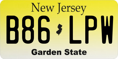 NJ license plate B86LPW