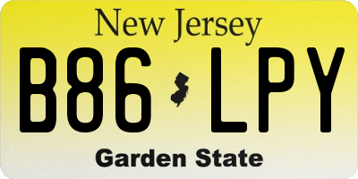 NJ license plate B86LPY