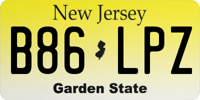 NJ license plate B86LPZ