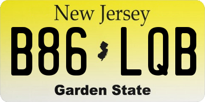 NJ license plate B86LQB