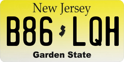 NJ license plate B86LQH