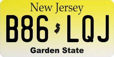 NJ license plate B86LQJ