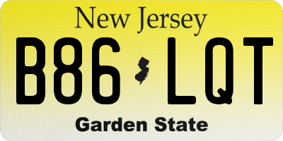 NJ license plate B86LQT