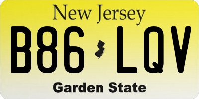 NJ license plate B86LQV