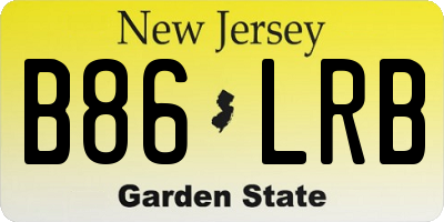 NJ license plate B86LRB