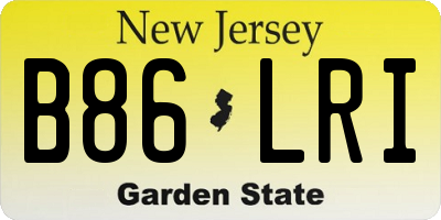 NJ license plate B86LRI