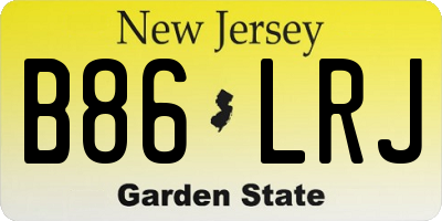 NJ license plate B86LRJ