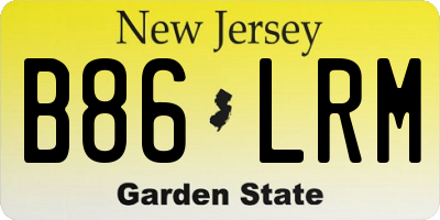 NJ license plate B86LRM