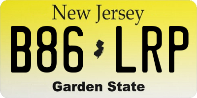 NJ license plate B86LRP