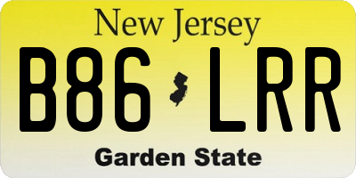 NJ license plate B86LRR