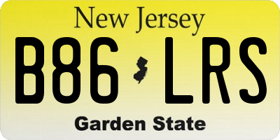 NJ license plate B86LRS