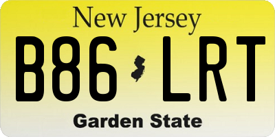 NJ license plate B86LRT