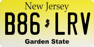 NJ license plate B86LRV