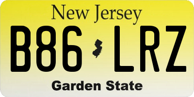 NJ license plate B86LRZ