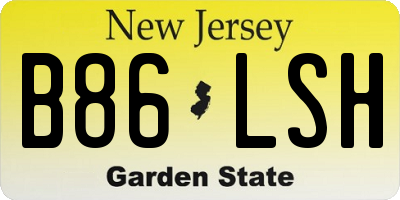 NJ license plate B86LSH