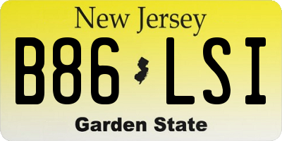NJ license plate B86LSI