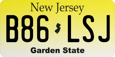 NJ license plate B86LSJ