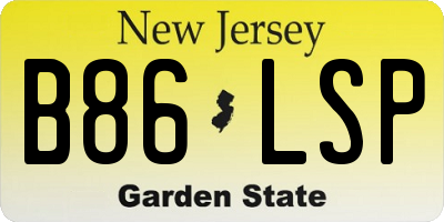 NJ license plate B86LSP