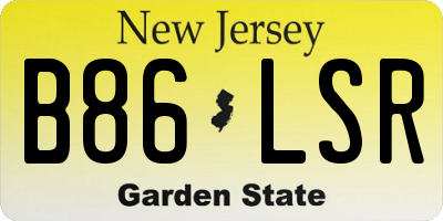 NJ license plate B86LSR