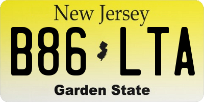 NJ license plate B86LTA