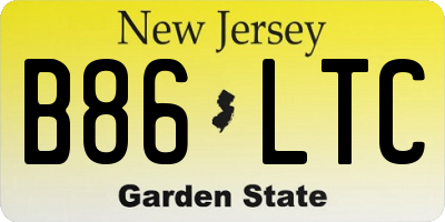 NJ license plate B86LTC