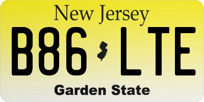 NJ license plate B86LTE