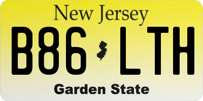 NJ license plate B86LTH