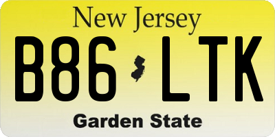 NJ license plate B86LTK