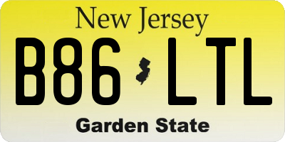NJ license plate B86LTL