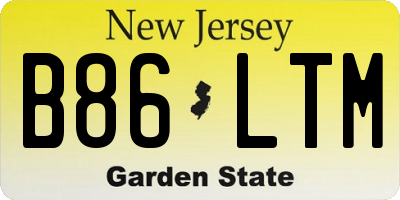 NJ license plate B86LTM