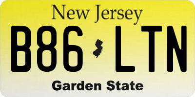NJ license plate B86LTN