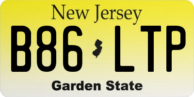 NJ license plate B86LTP