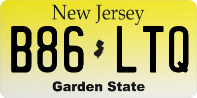 NJ license plate B86LTQ
