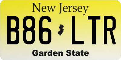 NJ license plate B86LTR