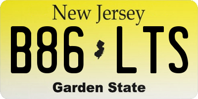 NJ license plate B86LTS
