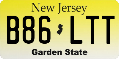 NJ license plate B86LTT