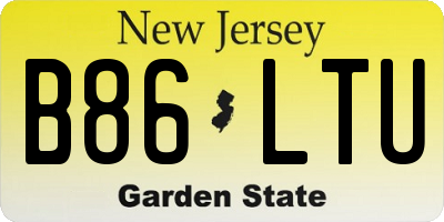 NJ license plate B86LTU