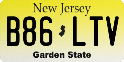 NJ license plate B86LTV
